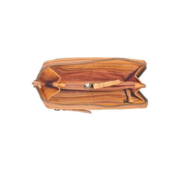 Bull Hunt Zip Wallet-Tan #3