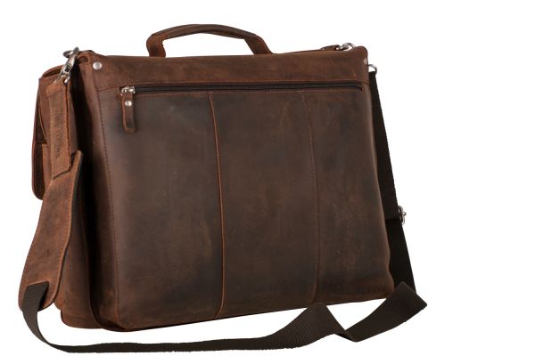 Leonard Heyden Salisbury Aktenmappe 2 Fächer Braun #3