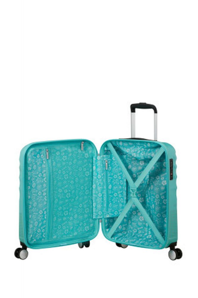 American Tourister Wavebreaker Disney Spinner 55/20 Tsa Disney Fl Stitch Flower #5