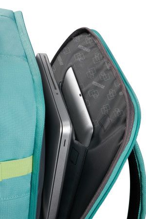 American Tourister Take2Cabin Casual Backpack M Dusty Turquoise/Lime #6