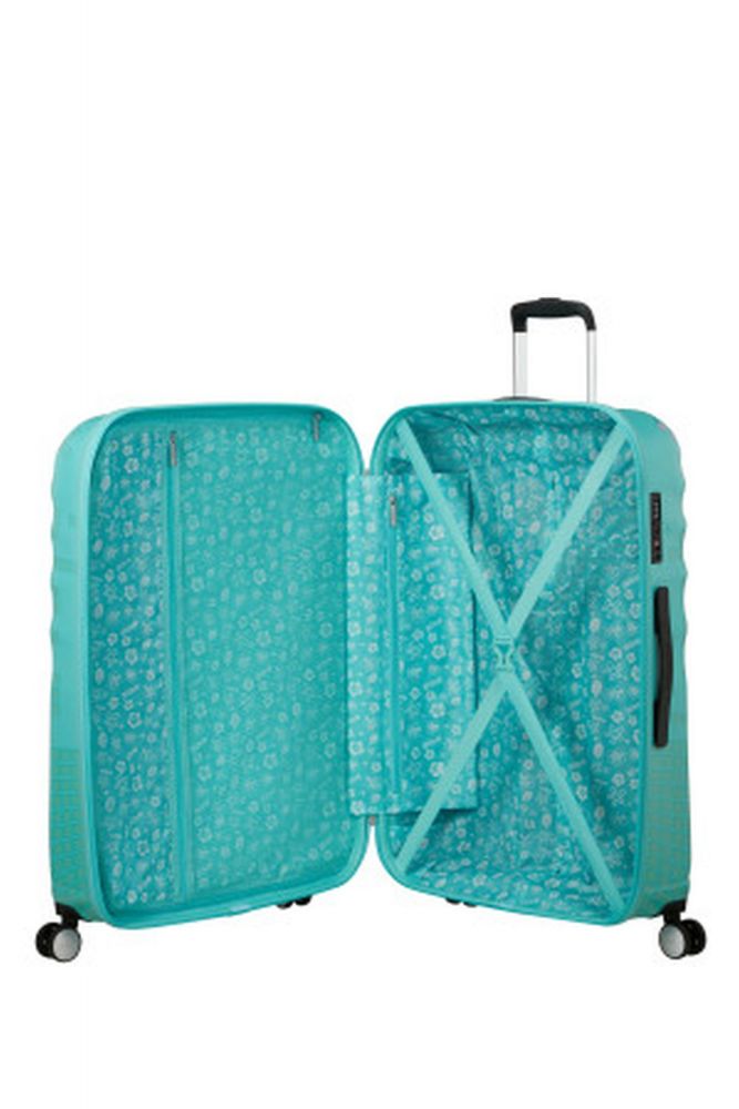 American Tourister Wavebreaker Disney Spinner 77/28 Tsa Disney Fl Stitch Flower #7