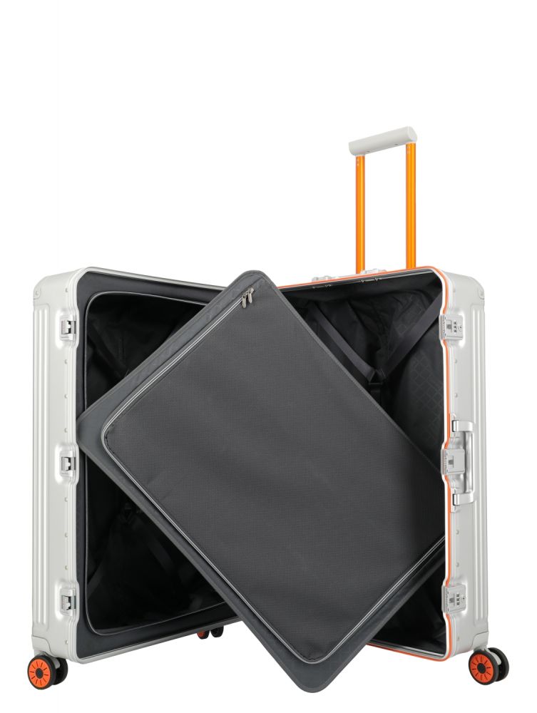 Travelite Next 4w Trolley L Silber-Orange #7