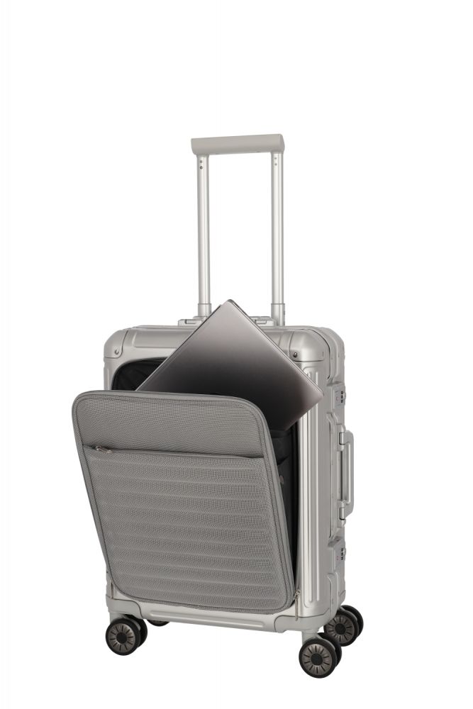 Travelite Next 4w Trolley S mit Vortasche 55 Silber #7